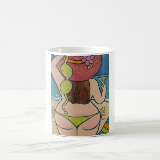 Mug Belle fille dans le bikini (Centre)