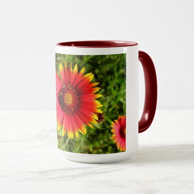 Mug Belle fleur couvrante indienne (Devant droit)