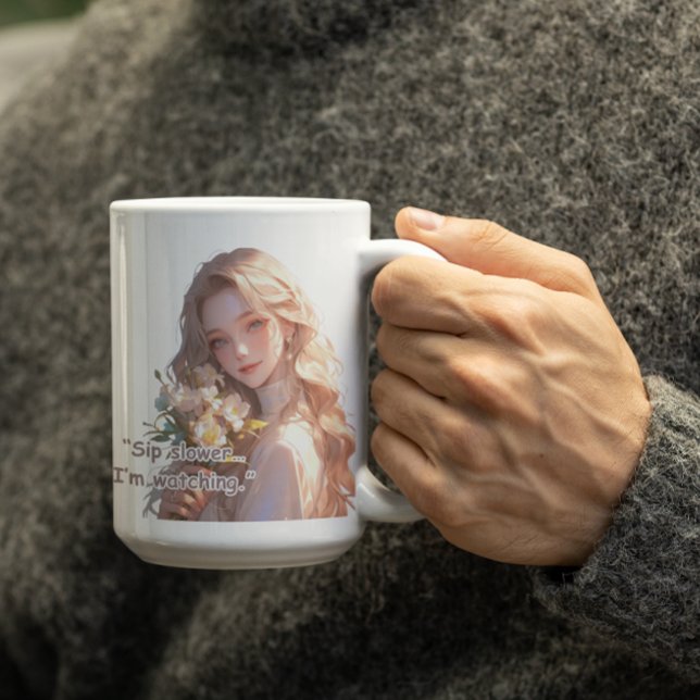 Mug Belle Fleur d'Anime (Créateur téléchargé)