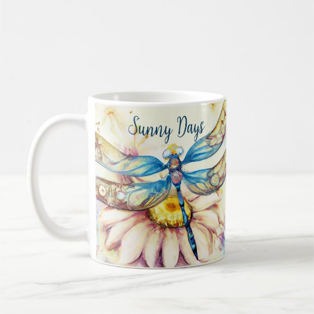 Mug Belle libellule aquarelle, (Gauche)