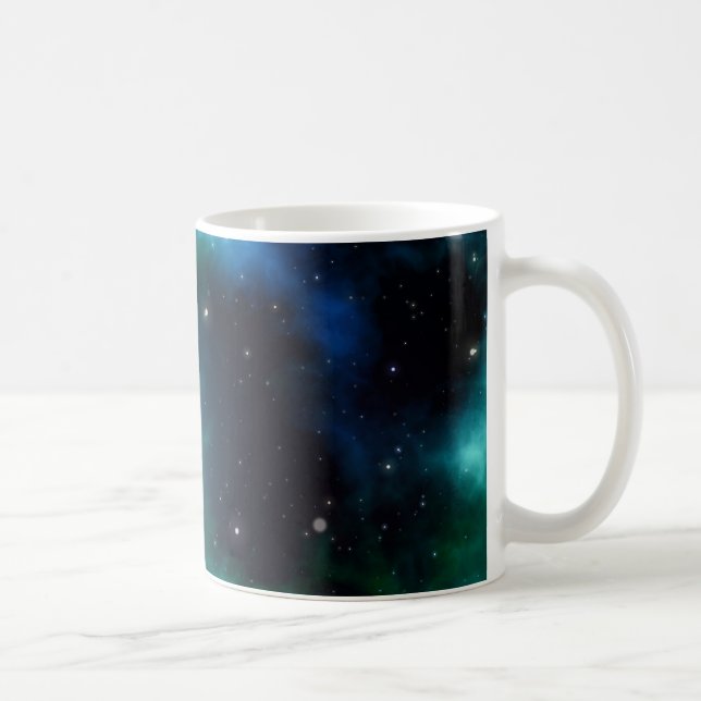 Mug Belle Nebula verte remplie d'étoiles (Droite)