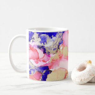 Mug Belle or violet rose Abstrait