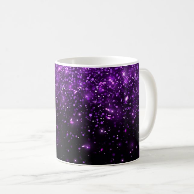 Mug Belle Parties scintillant violette Imprimer (Devant droit)