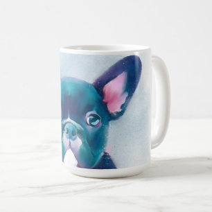Mug Belle peinture française rose taureau Turquoise