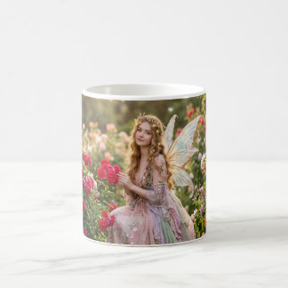Mug Belle princesse fée dans un jardin de roses