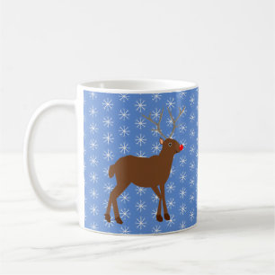 Mug Belle renne de Noël avec nez rouge