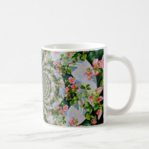 Mug Belle roses roses rouges rétro aquarelle fleurie