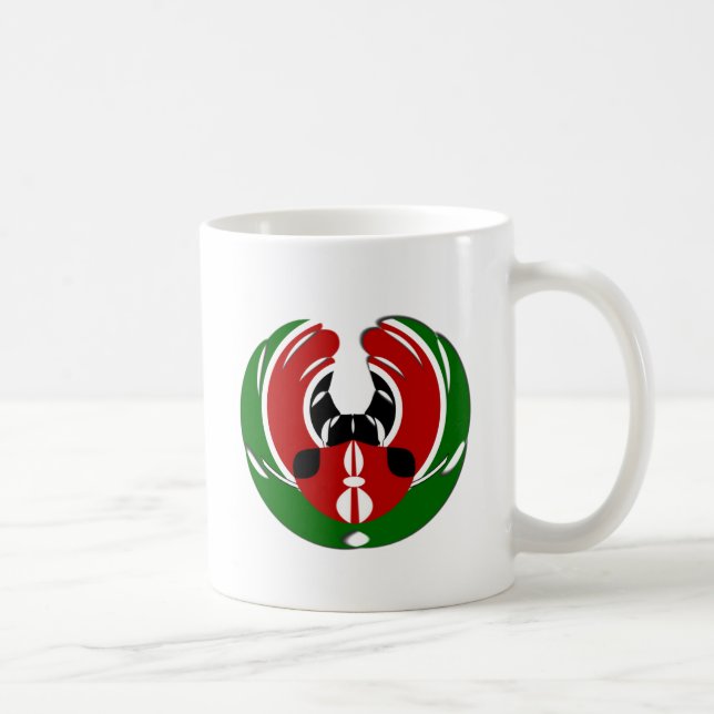 Mug Belle Tapisserie kenyane : Drapeau kényan Papillon (Droite)