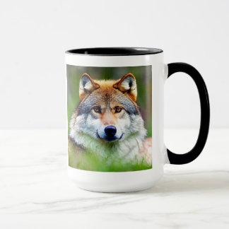 Mug Belle tête de loup Peinture