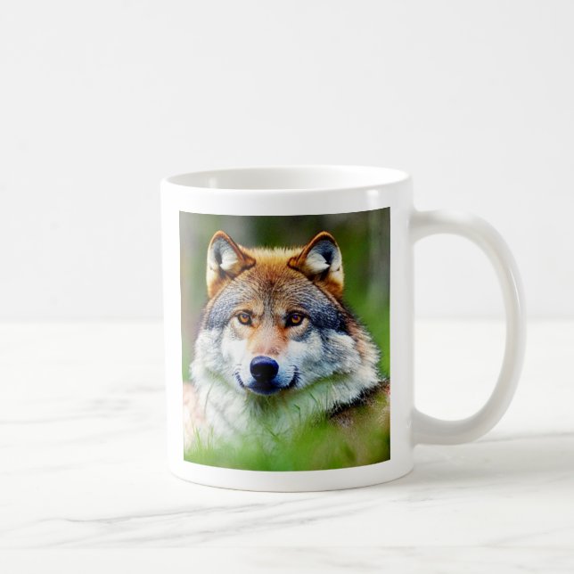 Mug Belle tête de loup Peinture (Droite)