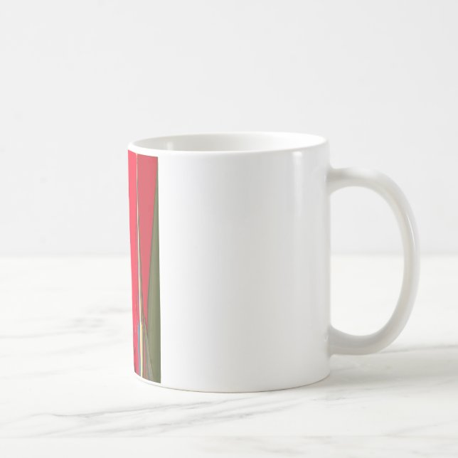 Mug Belle texture rouge et verte Couleur Art Abstrait (Droite)