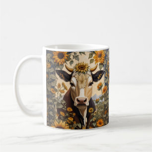 Mug Belle Vache de campagne tournesol décoratif