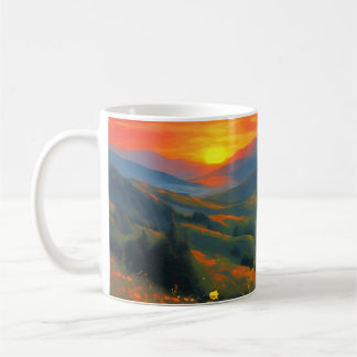 Mug Belle Vue Coucher De Soleil Paysage Fille