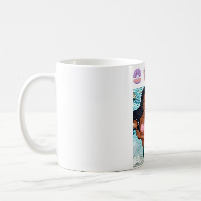 Mug Belles coquilles de sirènes noires Africaines (Gauche)