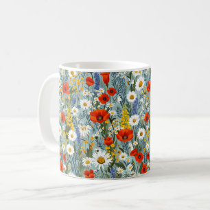 Mug Belles fleurs sauvages printanières colorées fémin