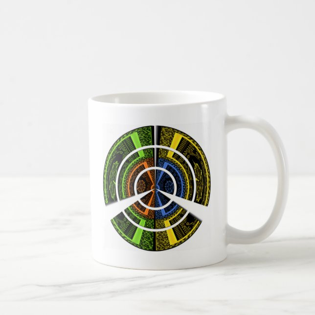 Mug Belles illustrations circulaires africaines coloré (Droite)