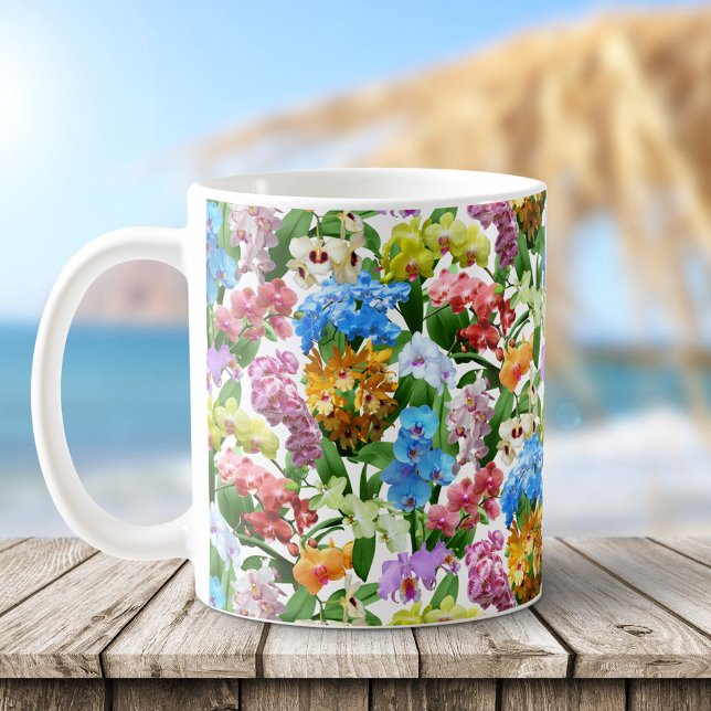 Mug Belles Orchidées Tropical Floral (Créateur téléchargé)