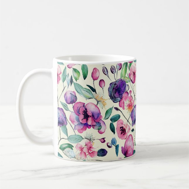 Mug Belles Pink Et Floral Violet (Gauche)