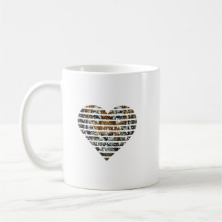 Mug Bengal Tiger Endangered Distressed Heart Lover Cat