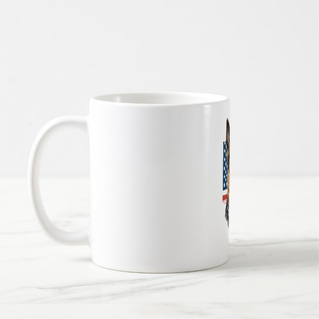 Mug Berger allemand avec drapeau américain (Gauche)