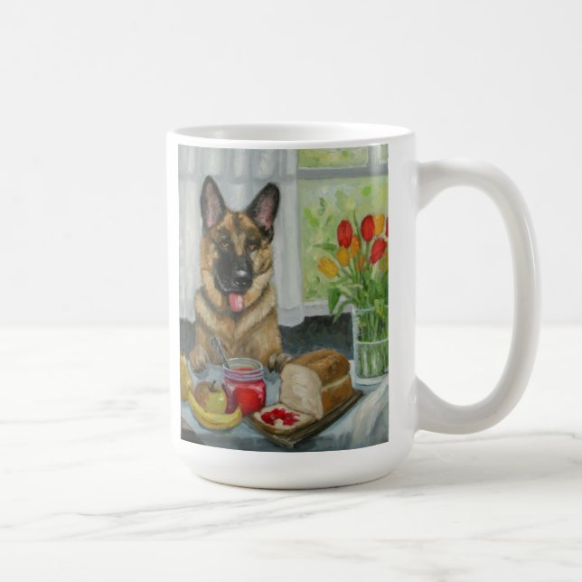 Mug "Berger allemand d'un casse-croûte de chienchien (Droite)
