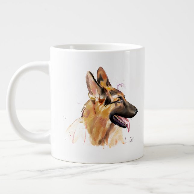 Mug Berger Allemand –  Mug à Café pour Chien GSA (Gauche)