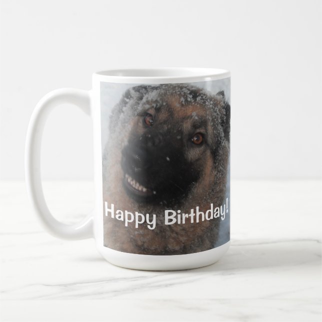 Mug berger allemand souriant heureux anniversaire (Gauche)