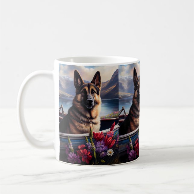 Mug Berger allemand sur une pagaie : une aventure Pitt (Gauche)