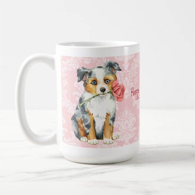 Mug Berger américain de rose de Valentine mini (Gauche)