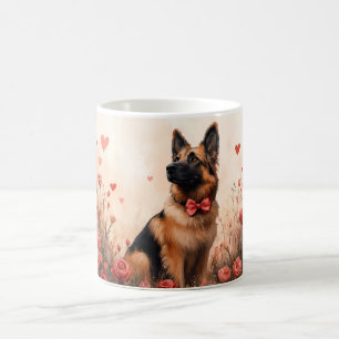 Mug Berger belge avec des roses - Saint-Valentin