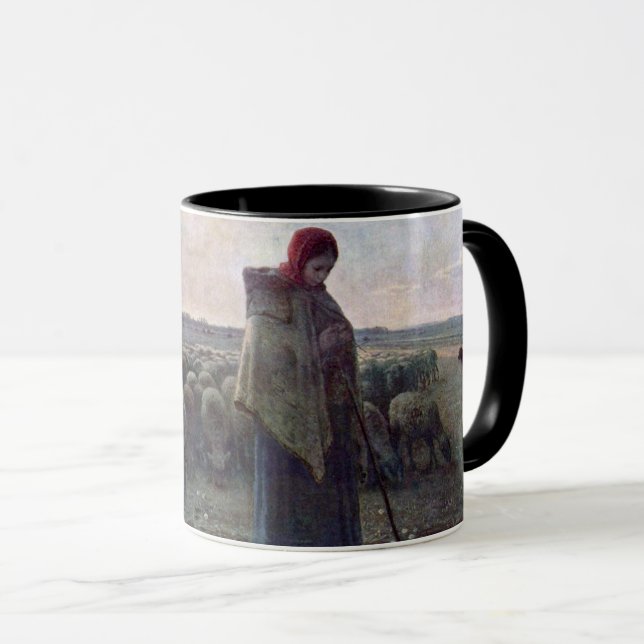 Mug Bergère avec son troupeau, Jean-François Millet (Devant droit)