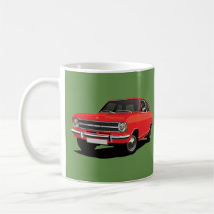 Mug berline Opel Kadett B, 2x images rouges -