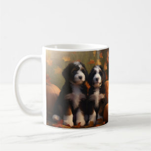 Mug Bernedoodle Chiot Automne Citrouille de plaisir