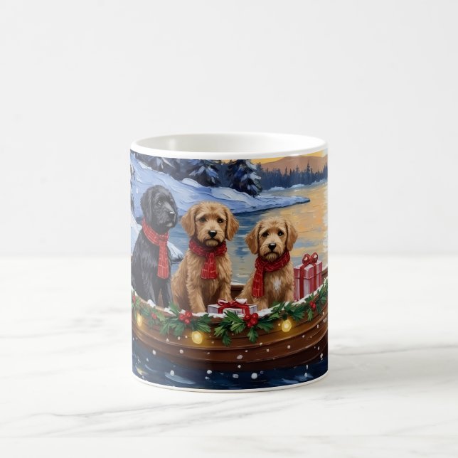 Mug Bernedoodle Christmas Boat Holiday (Centre)