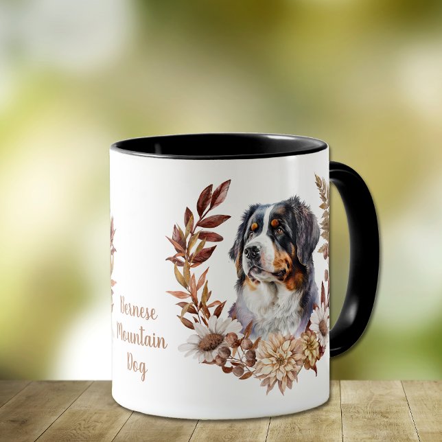 Mug Bernese Mountain Dog - Wreath d'automne (Créateur téléchargé)