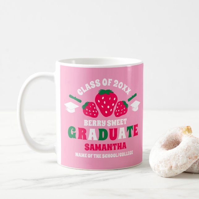 Mug Berry fraise Douce Graduation (Avec donut)