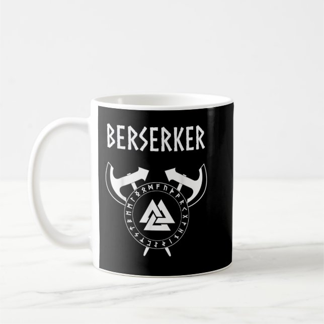Mug Berserker Viking Guerrier Norse Runes (Gauche)