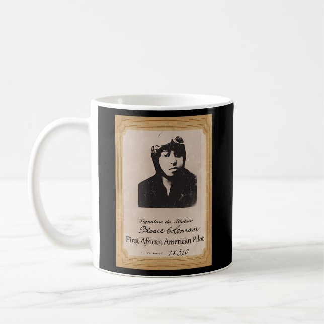 Mug Bessie Coleman Premier pilote africain américain (Gauche)