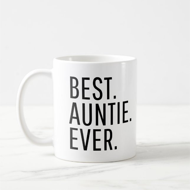 Mug Best Auntie Ever Funny Auntie (Gauche)