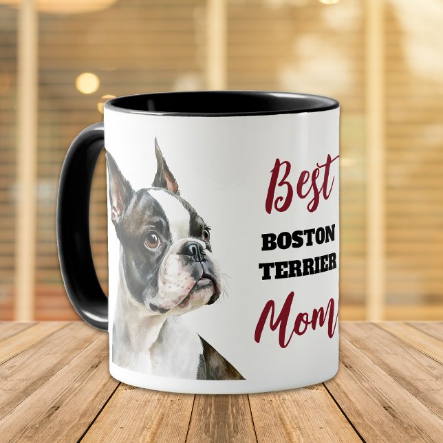 Mug Best Boston Terrier Dog Mom (Créateur téléchargé)