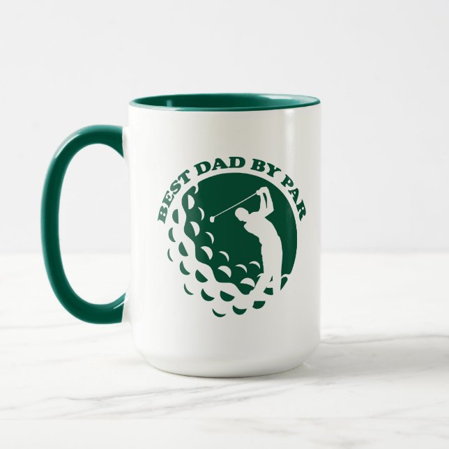 Mug Best Dad By Par Par Modern Golf Golf (Gauche)