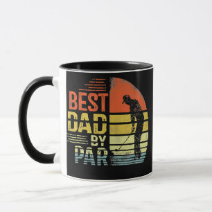 Mug Best Dad By Par Retro Fête des pères Cadeau Golf