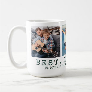 Mug BEST DAD EVER 3 Photos Vert Personnalisé