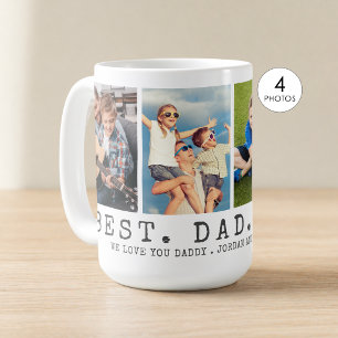 Mug BEST DAD EVER 4 Photos Personnalisées