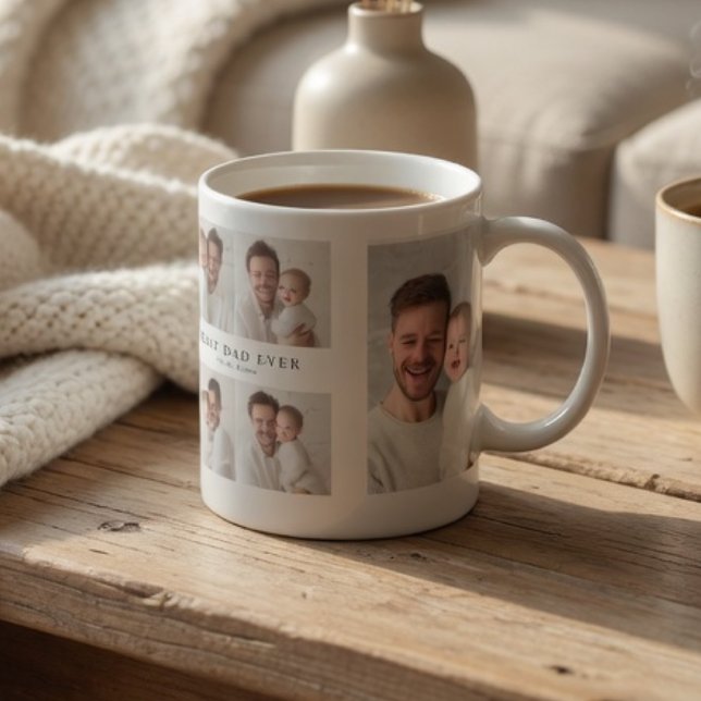 Mug Best Dad Ever Photo | Personalized Father’s Day (Créateur téléchargé)
