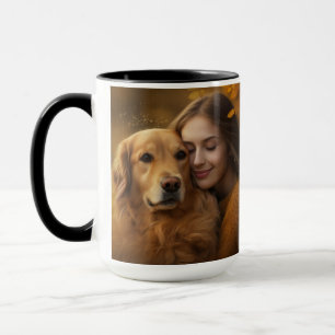 Mug Best Dog Mom Ever Modern Custom Photo Café
