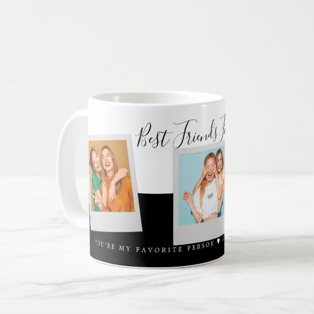 Mug Best Friends Cadeau BFF Cute Bestie Photo Collage (Devant gauche)