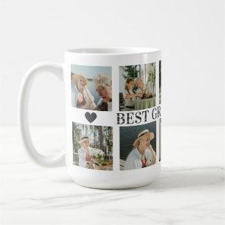 Mug Best Grandma Ever Photo Collage – Gift with Hearts