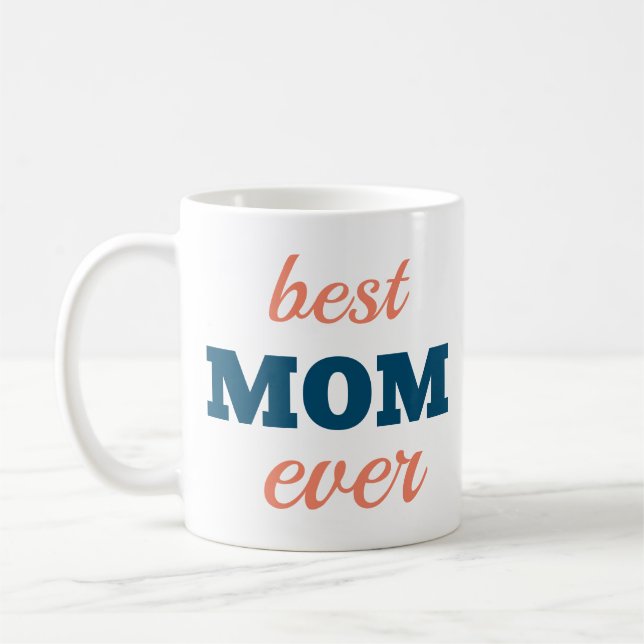 Mug Best Mom Ever 4 Photo Collage Personnaliser Photos (Gauche)