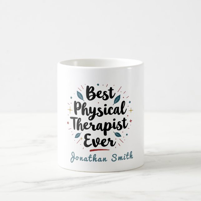 Mug Best Physical Therapist Ever Typography Gift (Centre)